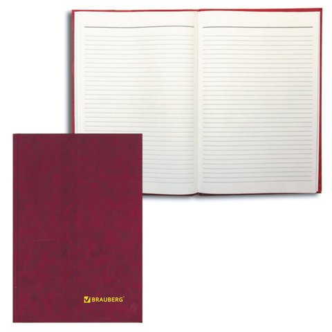 Книга учета BRAUBERG, 96 л., А4, 200?290 мм, линия, бумвинил, блок офсет