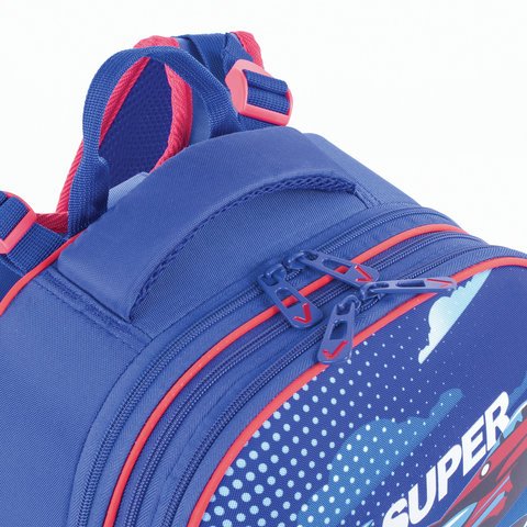 Ранец BRAUBERG EXTRA, 2 отделения, анатомическая спинка, дополнительный объем, для мальчиков, Истребитель, 39×28×19 см