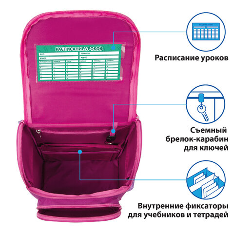 Ранец ПИФАГОР BASICс эргономичной спинкойSmart owls35×28х18 см229933