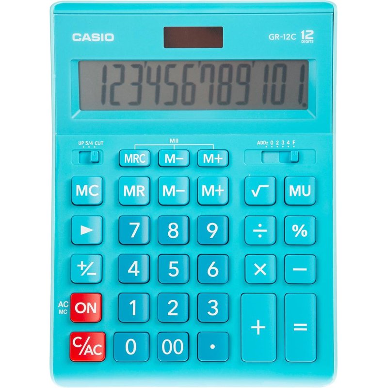 Калькулятор настольный Casio GR-12C-LB 12-разрядный бирюзовый