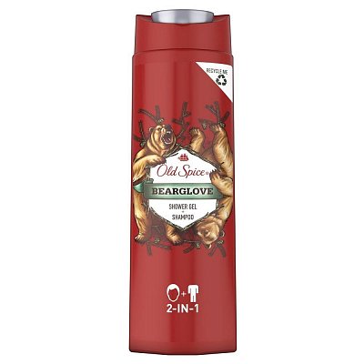 Гель - шампунь для душа мужской Old Spice 2в1 Bearglove 400 мл