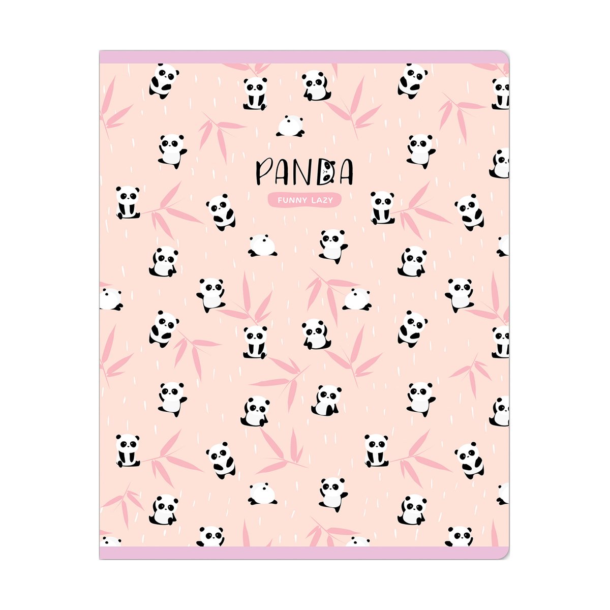 Тетрадь 48л., клетка MESHU «Funny panda», матовая ламинация, фактурное тиснение