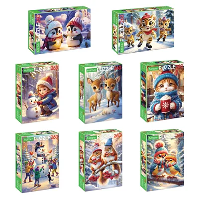 Пазл картонный «ЗИМНИЕ РАДОСТИ » 260 элементов АССОРТИ220×330 ммHATBER