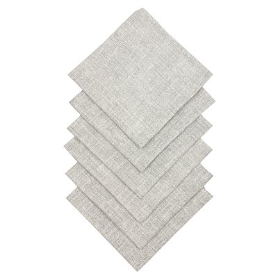Салфетка 32×32см (к-т 6шт. ), рогожка, 160г/м2, Рант серый