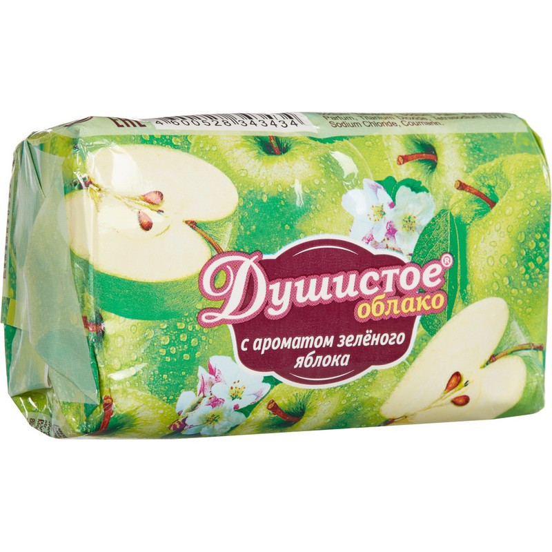 превью Мыло туалетное Душистое облако с ароматом зеленого яблока 90г