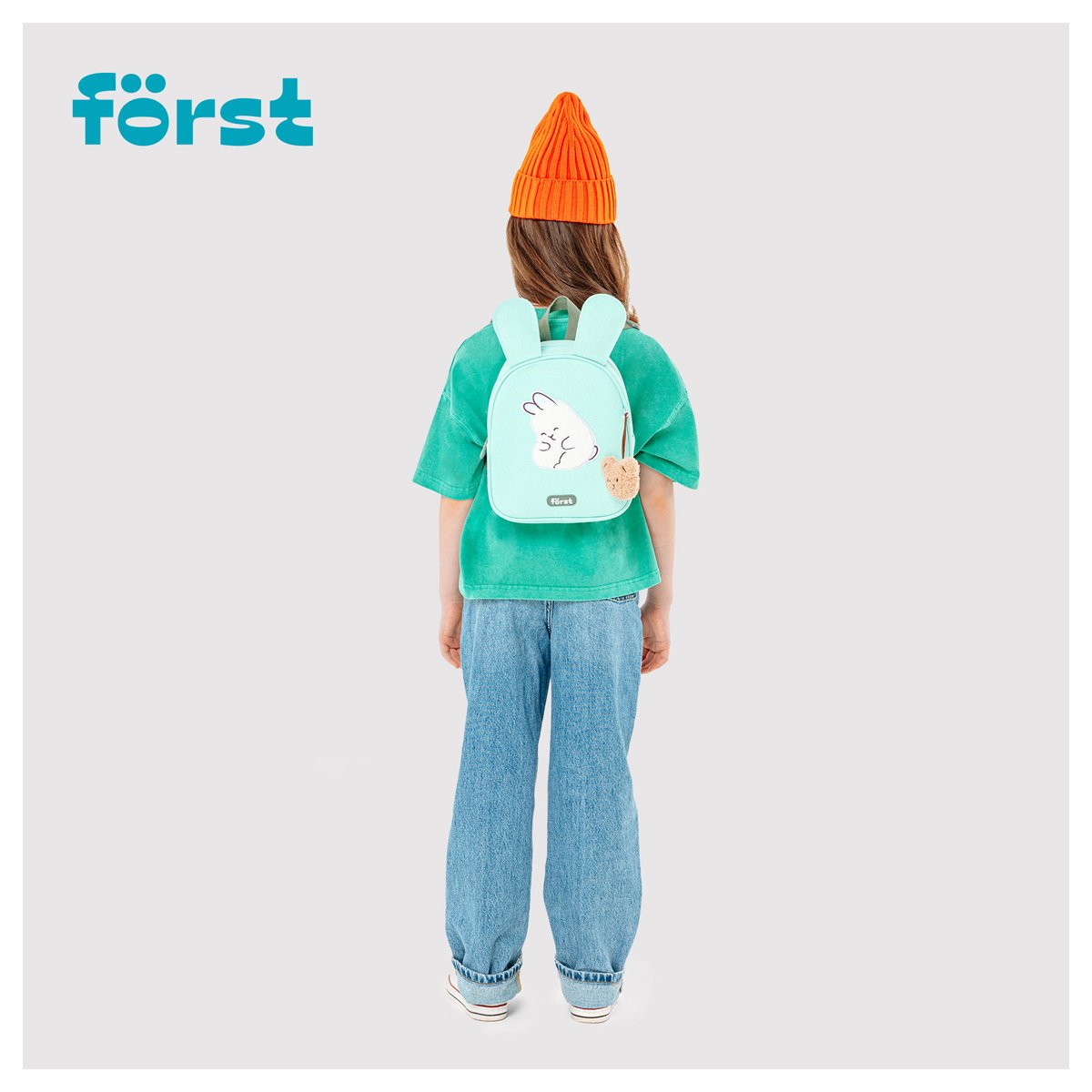 Рюкзак Först F-Kids «Sweet bunny» 25×21×10см, 1 отделение, уплотненная спинка