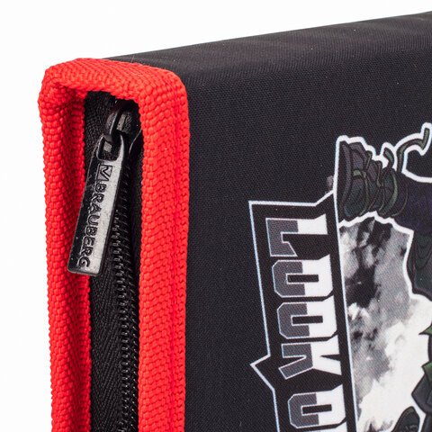 Пенал BRAUBERG1 отделение2 откидные планкиполиэстер21×14 см«Ninja»270313