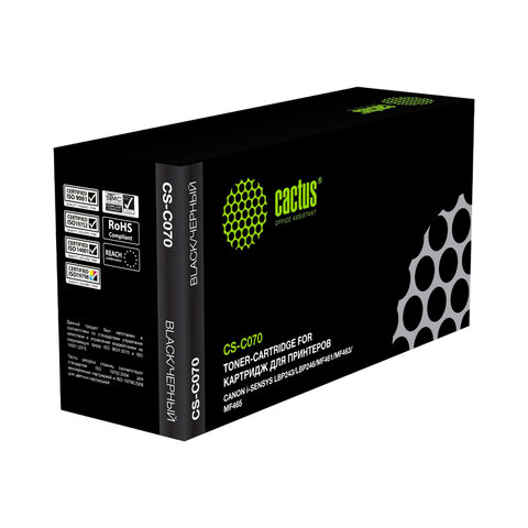 превью Картридж лазерный CACTUS (CS-C070) для Canon i-SENSYS LBP243/LBP246/MF461/MF463/MF465, ресурс 3000 страниц