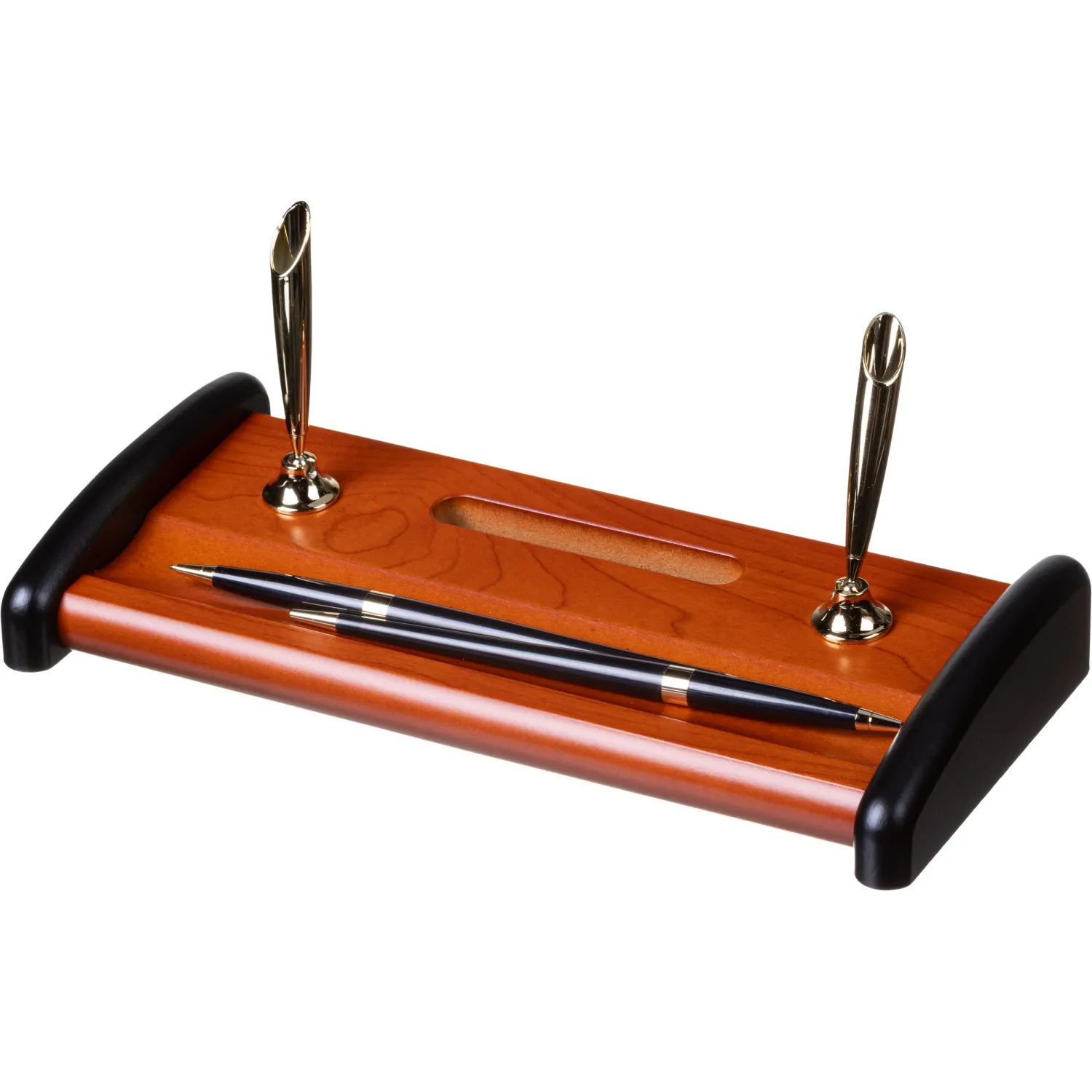 Набор настольный RS5M-3A на 5 предметов из МДФ, цвет: палисандровый/черный