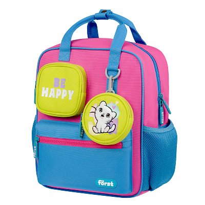 Рюкзак Först F-Kids «Be Happy! » 30.5×25.5×12см, 1 отделение, 5 карманов, эргономичная спинка
