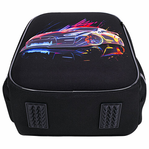 Ранец BRAUBERG LIGHT, 1 отделение, с брелоком, «Neon drift», 36×26х13 см