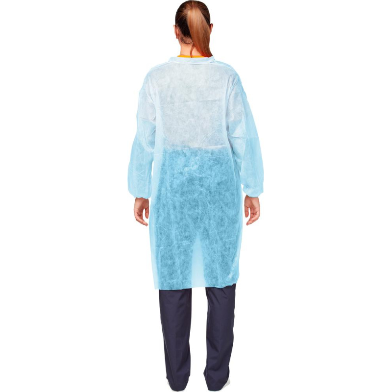 Халат на липучках (30 гр) 4XL голубой (10 шт/упак)