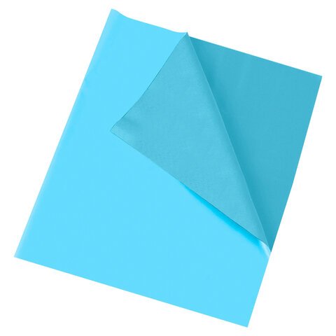 Клеёнка настольная ПИФАГОР для уроков труда, ПВХ, голубая, 69×40 см