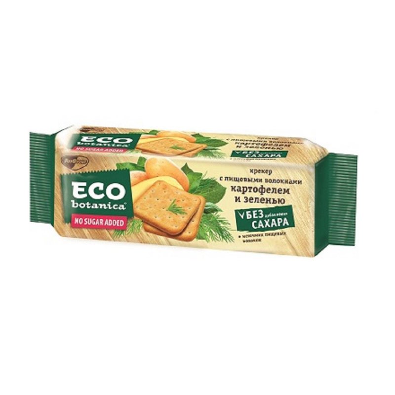превью Крекер Eco Botanica с пищевыми волокнами, картофелем и зеленью 175 г