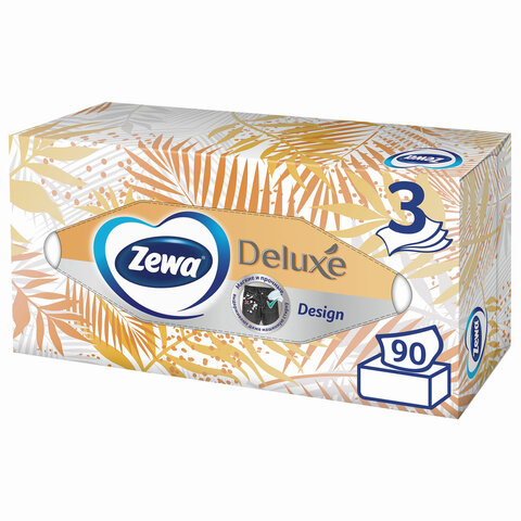 Салфетки Zewa Soft (20×20,5см, 3-слойные, белые, 90 штук)