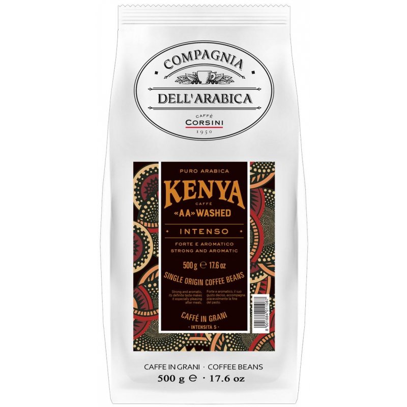 Кофе COMPAGNIA DELL`ARABICA Puro Arabica Kenya AA Washed в зернах... 