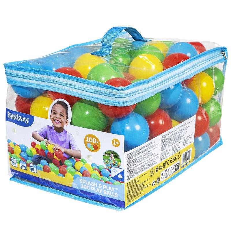 Шарики для игр, 100шт/уп, 6.5см, Bestway 52027, 003754