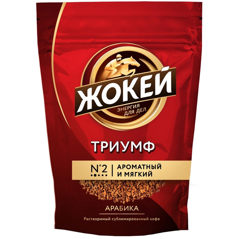 Кофе растворимый ЖОКЕЙ «Триумф», сублимированный, 450 г, мягкая упаковка