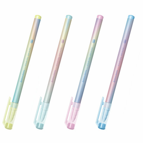 Ручка гелевая BRAUBERG GRADE PASTEL, СИНЯЯ, игольчатый узел 0.5 мм, линия письма 0.3 мм