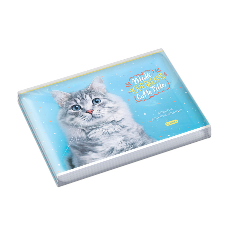 Альбом для рисования 32л., А4, на скрепке ArtSpace «Питомцы. Funny cats»