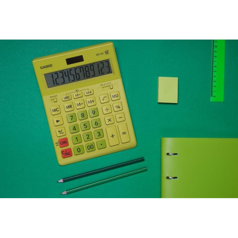 Калькулятор настольный Casio GR-12C-GN 12-разрядный салатовый