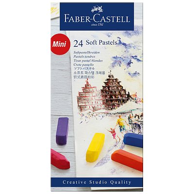 Пастель Faber-Castell «Soft pastels», 24 цв., мини, картон. упак. 