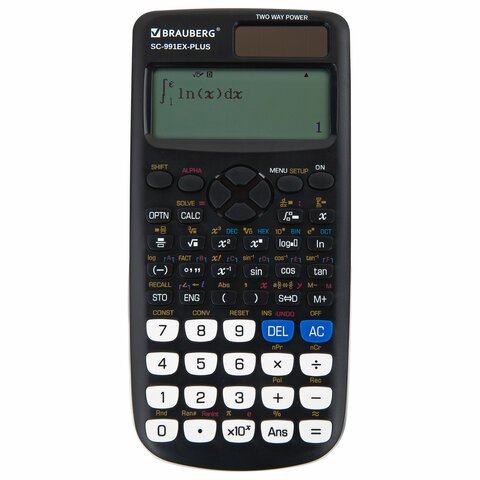 Калькулятор инженерный BRAUBERG SC-991EX-Plus (165×84 мм)552 функции,10+2 разрядовдвойное питание271726