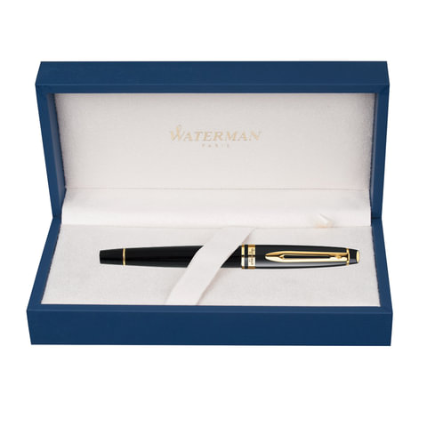Ручка перьевая Waterman Expert S0951640 синяя черный с позолотой корпус