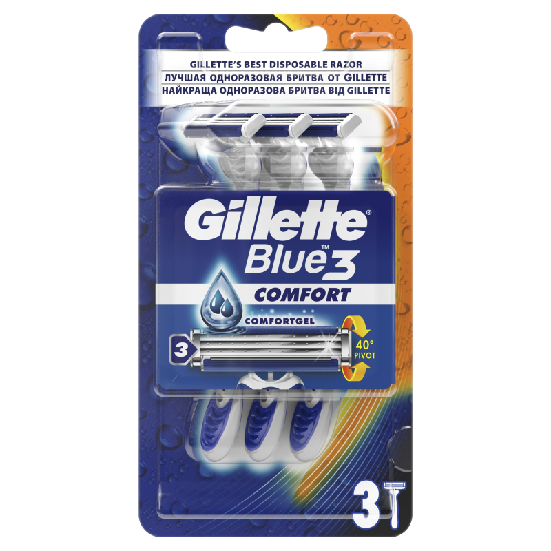 превью Бритва одноразовая GILLETTE BLUE 3 Comfort,3шт/уп