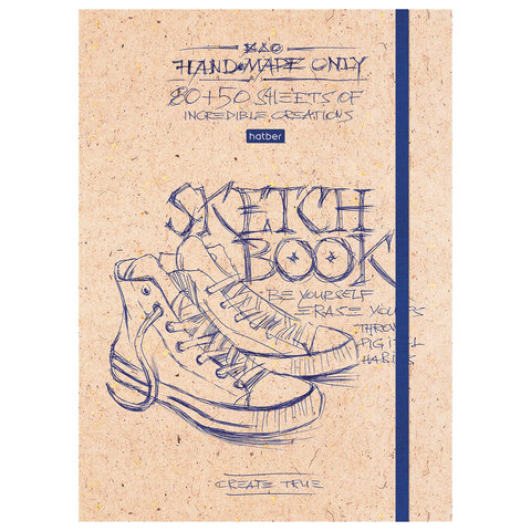 превью Скетчбук-тетрадь для эскизов, комбинированный блок, 100 г/м2, 80-50 л., «Чернила», 80-50Тт5Aгрз_17172