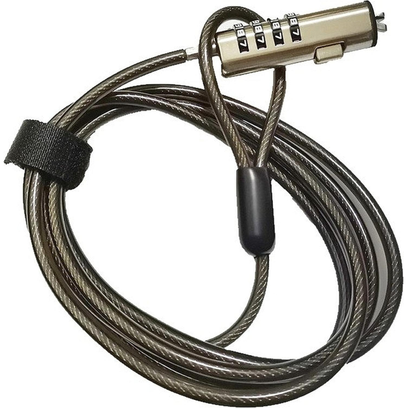 Тросик с замком Continent NCL-105, ультрабук, nano security slot, клин, 1.8м