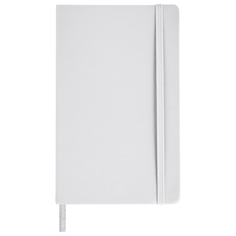 Скетчбук, слоновая кость 140 г/м2 130×210 мм, 80 л., КОЖЗАМ, резинка, BRAUBERG ART CLASSIC, белый