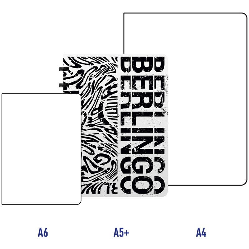 Бизнес-тетрадь А5+, 80л., Berlingo «Monochrome», клетка, на кольцах, с возм. замены блока, 80г/м2, пластик. обложка 700мкм, линейка-закладка