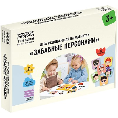 Игра развивающая на магнитах ТРИ СОВЫ «Забавные персонажи», 65 эл. 