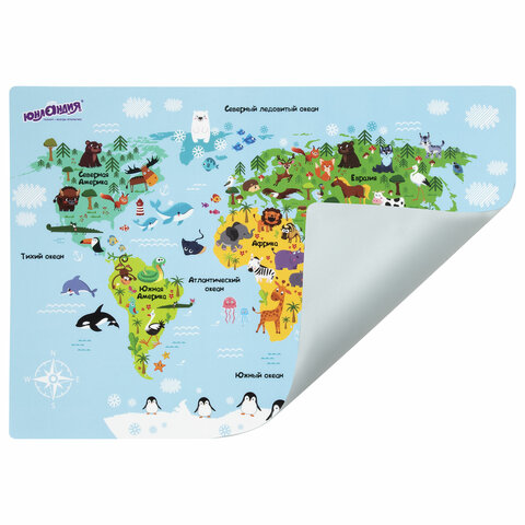 Настольное покрытие ЮНЛАНДИЯ, А3+, пластик, 46×33 см, «Map»