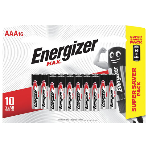 превью Батарейки Energizer Max мизинчиковые ААА (16 штук в упаковке)