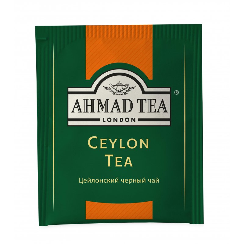 Чай AHMAD (Ахмад) «Ceylon Tea», черный, 100 пакетиков с ярлычками по 2 г