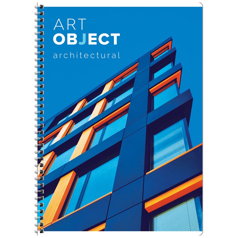 Тетрадь 80л., А4, клетка на гребне ArtSpace «Архитектура. Art object», глянцевый УФ-лак