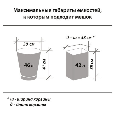 Мешки для мусора 60 л, черные, в рулоне 20 шт., ПНД, 12 мкм, 60×70 см (±5%), стандарт, ОФИСМАГ