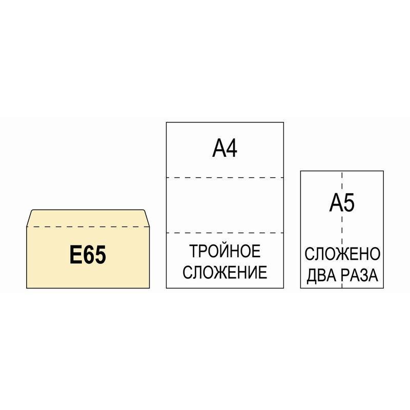Конверт E65 120 г/кв. м золотистый стрип (5 штук в упаковке)