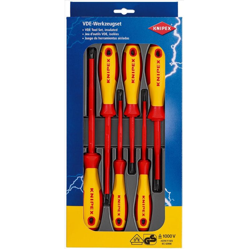 превью Набор отверток 6 предметов VDE KNIPEX KN-002012V01