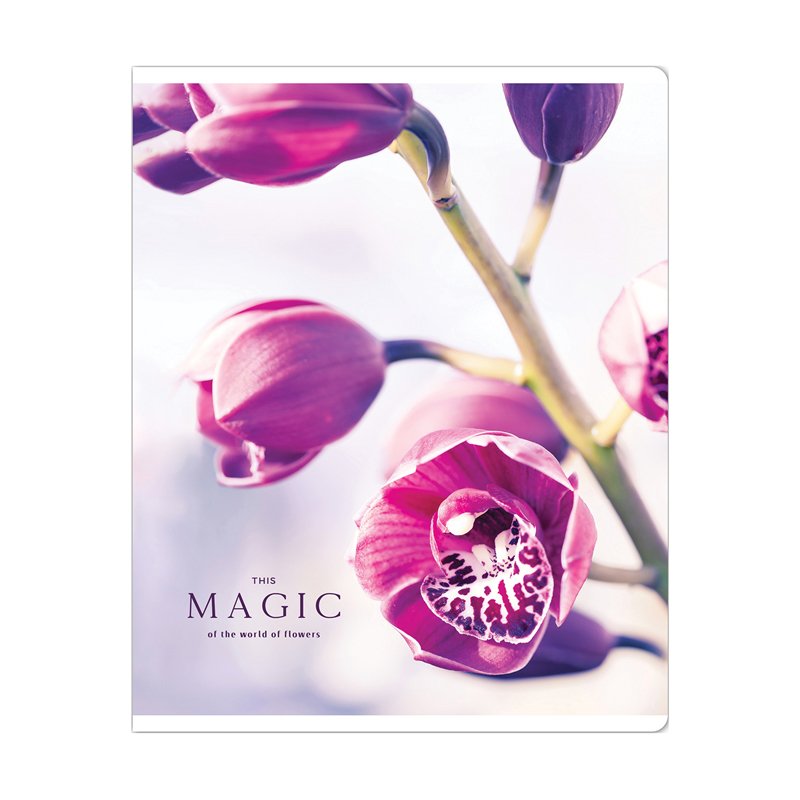Тетрадь 48л., А5, клетка Greenwich Line «Magic of flowers», глянцевая ламинация, 70г/м2