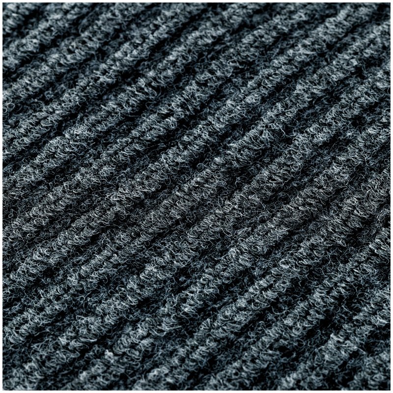 Коврик влаговпитывающий, ворсовый, ребристый OfficeClean, 90×120см, серый