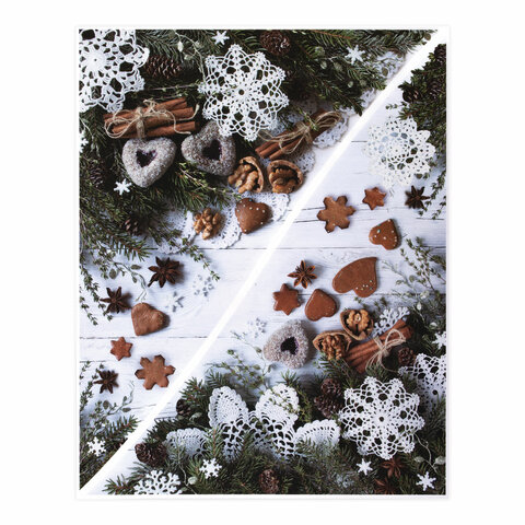 Украшение для окон и стекла ЗОЛОТАЯ СКАЗКА «Новогодняя композиция 1», 30×38 см, ПВХ