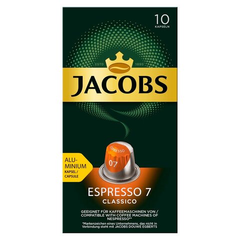 Кофе в капсулах Jacobs Espresso 7 Classico (10 штук в упаковке)