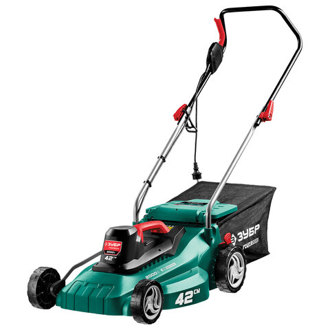 превью Газонокосилка сетевая ЗУБР ГСЦ-42-2000, 2000 Вт, 3200 об./мин, ширина скашивания 42 см