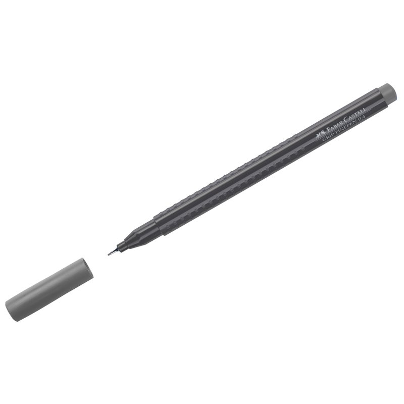 превью Ручка капиллярная Faber-Castell «Grip Finepen» теплая серая, 0.4мм, трехгранная