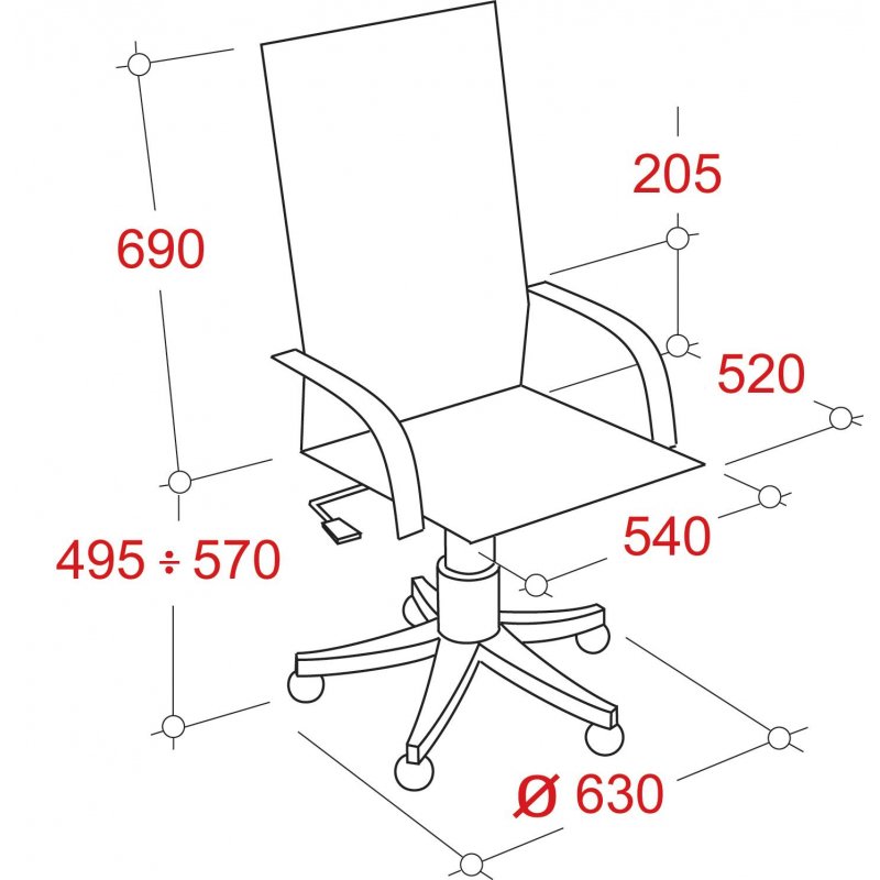Кресло для руководителя Easy Chair 561 TR черное (рециклированная кожа/металл)