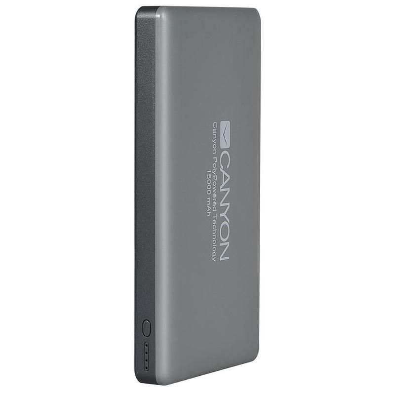 превью Внешний аккумулятор Canyon Li-Pol 15000 mAh серый (CNS-TPBP15DG)