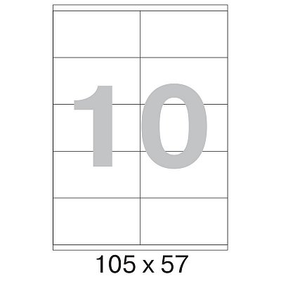 Этикетки самоклеящиеся Office Label белые 105×57 мм (10 штук на листе А4, 100 листов в упаковке)